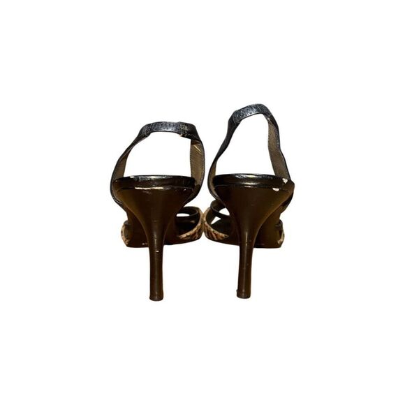 Nine West Leopard Print Strappy Open Toe Pumps women's Size 9.5 Good Condition - Picture 10 of 11